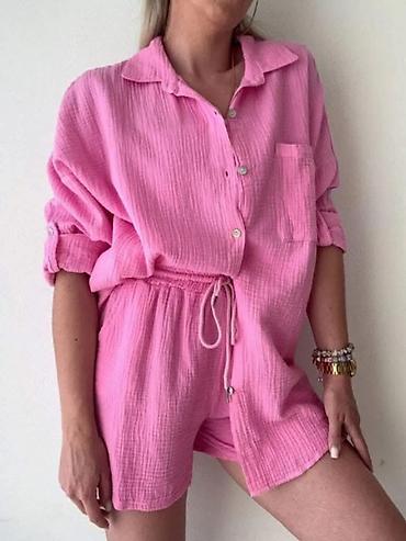 Kompleti: Komplet košulja i šorc - Dvodijelni set: široka košulja na dugmad i — 3