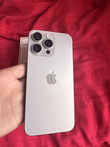 Apple iPhone: IPhone 15 Pro Max, Б/у, 256 ГБ, Серебристый, Защитное стекло, Чехол, Кабель — 5
