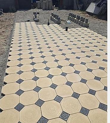 Тротуарная плитка: Тротуарная плитка «Восьмиугольник + квадрат-вставка» - Формат: набор — 5