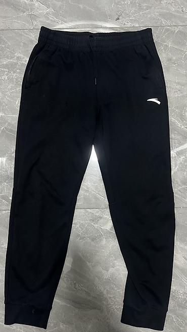 nike tech flecee: Спортивный оригинальный костюм ANTA (мужской), черный Состав — 2