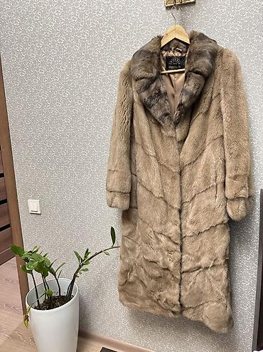 мехом: Шуба, Норка, Длинная модель, L — 3