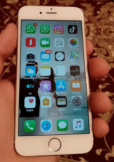 Apple iPhone: IPhone 6, 16 GB, Matte Gold, Barmaq izi