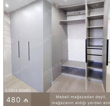 Masa və oturacaq dəstləri: Yeni, Düz dolab, Qarderob, paltar dolabı