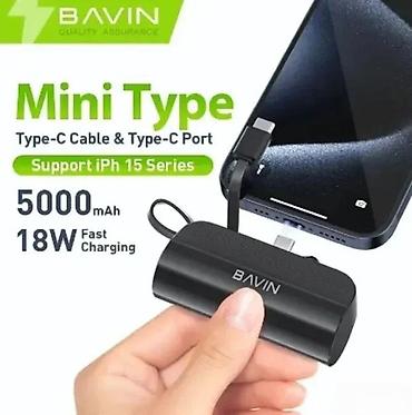 Eksterne baterije: BAVIN mini power bank 5000 mAh – 18W brzo punjenje - Kompaktan — 3
