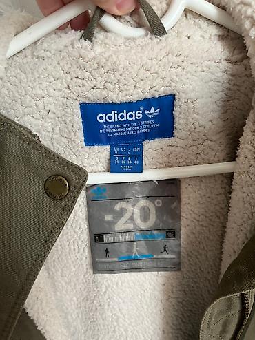 mom: Adidas оригинал Унисекс Размер s Куртка-парка, носили 2 раза Подклад — 4