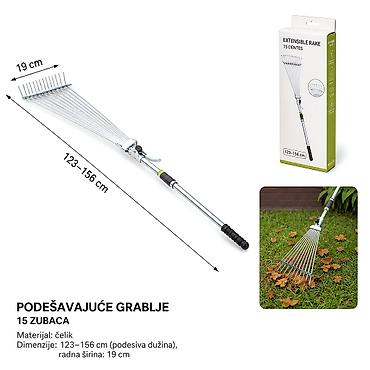 KMT 15 grabulje teleskopska 9364352-A Podesive teleskopske baštenske