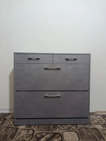 где купить полку для обуви: Гарнитур для прихожей, Вешалка, ДСП, цвет - Серый