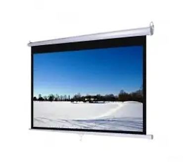 Proyektorlar: Electrical Screen E240 elektrikli proyektor ekranı 240x240 sm 🟢 Rəsmi — 1