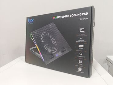 Digər kompüter aksesuarları: BiX RGB işıqlı - Gaming noutbuklar üçün kuler altlıq (cooling pad