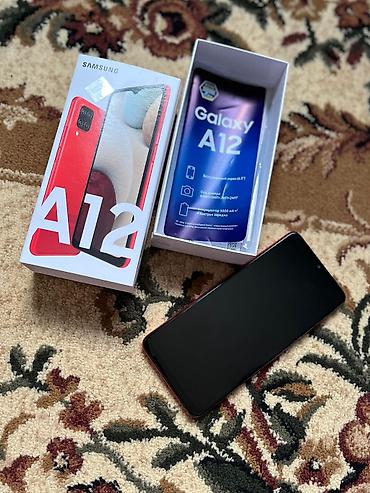 samsung 19: Samsung Galaxy A12, 32 GB, rəng - Qırmızı, Barmaq izi — 2