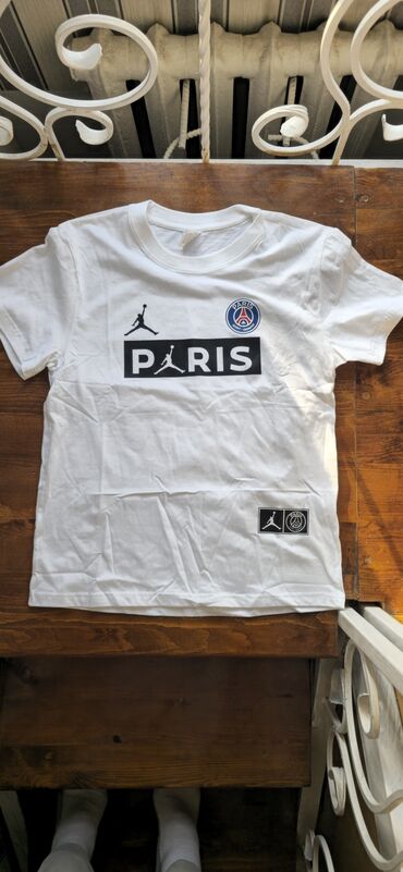 футболки больших размеров: Футболка Paris Saint‑Germain x Jordan (PSG) - Цвет: белый - Принт