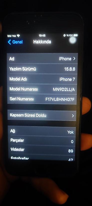 Apple iPhone: IPhone 7, Qara, Barmaq izi — 11