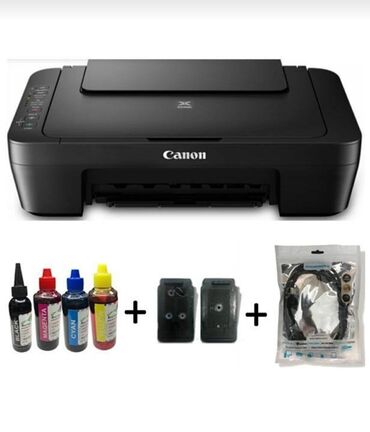 printer rəngli: YENİ. Canon E414 printer həm rəngli həm ağ qara.Yeni Bağlı qutuda ✅️