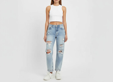 dżinsy damskie bershka: Bershka, Jeansy damskie, rozmiar XS