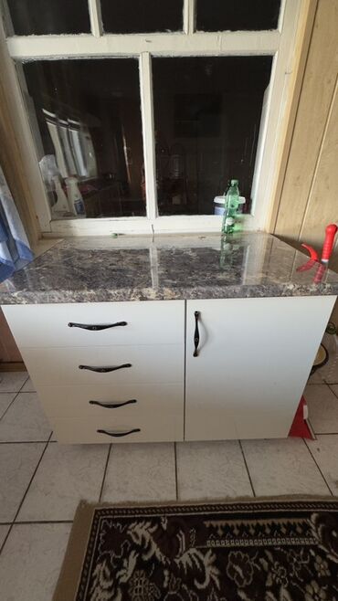 шкаф для дома и офиса: Тумба для кухни, Без мойки, Напольная, цвет - Белый