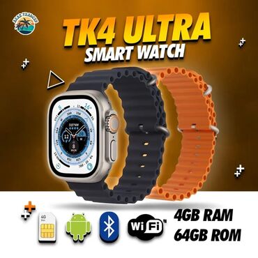 tw8 ultra smartwatch: Yeni, Smart saat, Аnti-lost, rəng - Qara