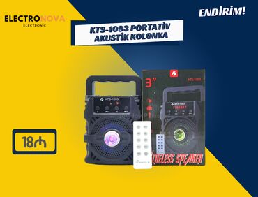 Микрофоны: KTS-1093 Simsiz Portativ Akustik Kolonka 🔊 Yüksək səs keyfiyyəti –