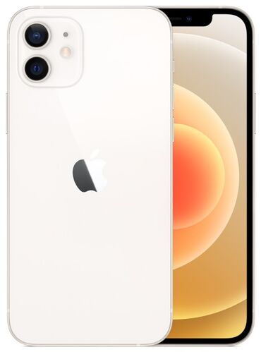 Apple iPhone: IPhone 12, Б/у, 128 ГБ, Белый, Зарядное устройство, Защитное стекло, Чехол, 76 %