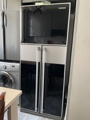 hitachi soyuducu: 2 qapılı Hitachi Soyuducu Satılır, rəng - Qara