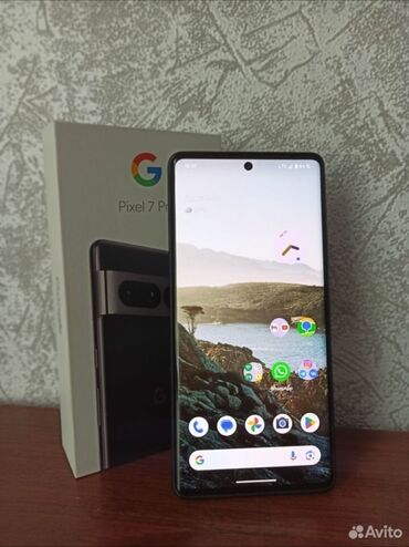 гугл: Google Pixel 7 Pro, Колдонулган, 128 ГБ, түсү - Кара, 1 SIM, eSIM