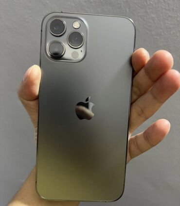 Apple iPhone: IPhone 12 Pro Max, 128 GB, Graphite, Zəmanət, Simsiz şarj, Face ID