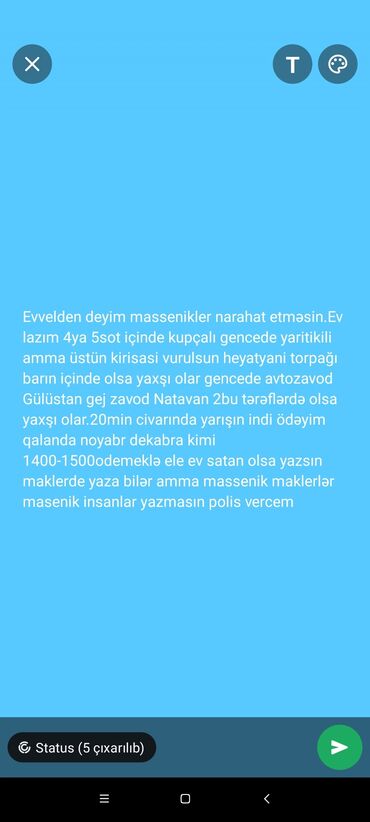 xocasəndə kirayə evləri: 5000 kv. m, 3 otaqlı, Qaz, İşıq, Su
