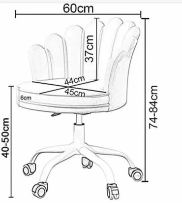 Stolice: Stolica za salon CVET Okretna kancelarijska stolica presvučena — 4