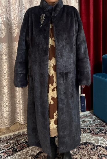 Шубы: Шуба, Норка, Длинная модель, 2XL (EU 44)
