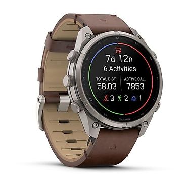 купить гармин навигатор: Fēnix® 9 Pro 47 mm inReach Titanium with Walnut Leather Band (2 — 4