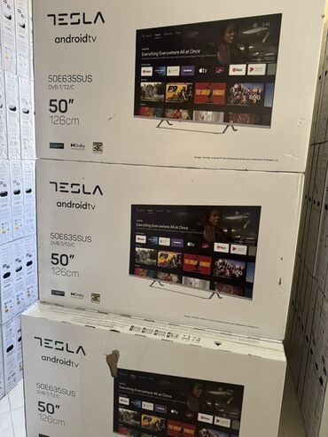 телевизор смарт: 50 düymlük Tesla Android TV 50E635SUS modeli geniş ekran təcrübəsi