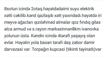 sumqayıtda satılan evler: İsmayıllı, 45 kv. m, 2 otaqlı, Hovuzsuz, Artezian quyusu, İşıq, Su