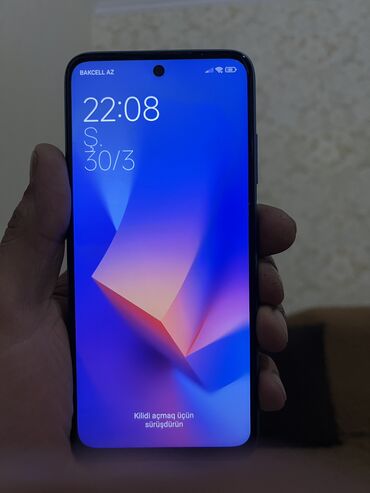телефон fly mc220: Xiaomi 64 ГБ, цвет - Синий, 
 Отпечаток пальца, Face ID
