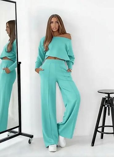 mirisljava sveca: Fa, Damski komplet – bluza i pantalone širokog kroja - Dvodijelni — 1