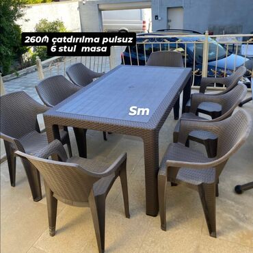 Masa və oturacaq dəstləri: Yeni, Açılmayan, 4 stul — 6