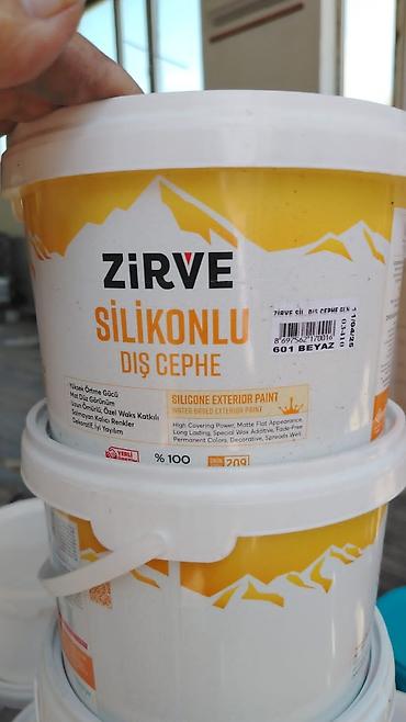su çə: Silikonlu Fasad üçün boya, Zirve, 20 kq, rəng - Ağ, Suya davamlı — 1