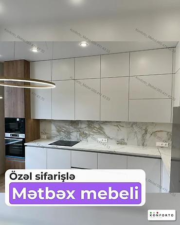 Mebel: Sifarişlə mətbəx dəsti, Özü çəkən petlələr, MDF — 1