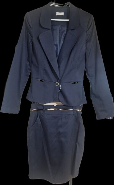 ženski kompleti sa suknjom: S (EU 36), Jednobojni, bоја - Navy blue