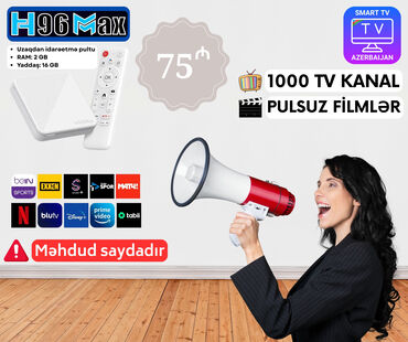 televizor toshiba 108 cm: Yeni Smart TV boks Google TV 2 GB / 16 GB, Android, Pulsuz çatdırılma