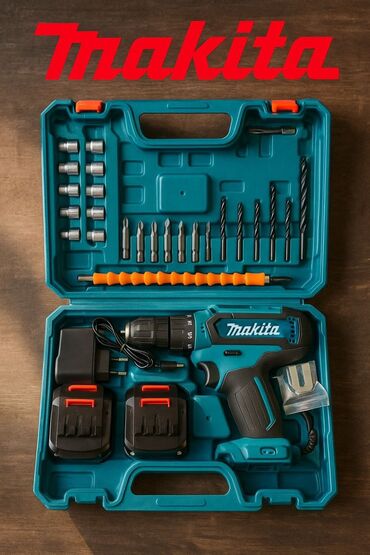 шуруповерт аккумуляторный: Аккумуляторный шуруповёрт Makita 48V с набором аксессуаров – комплект