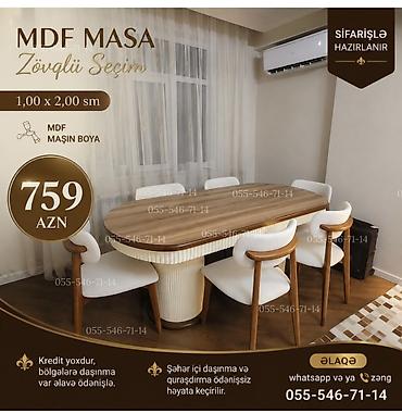 Sifarişlə mebel: Oval masa, Açılmayan, MDF, Kredit yoxdur — 1