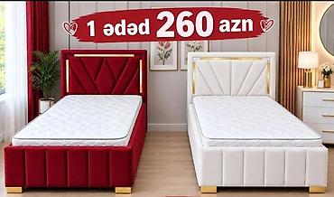 pambiq parca: Tək nəfərlik soft yataq çərçivəsi və döşək dəsti - Dizayn: Yumşaq — 2