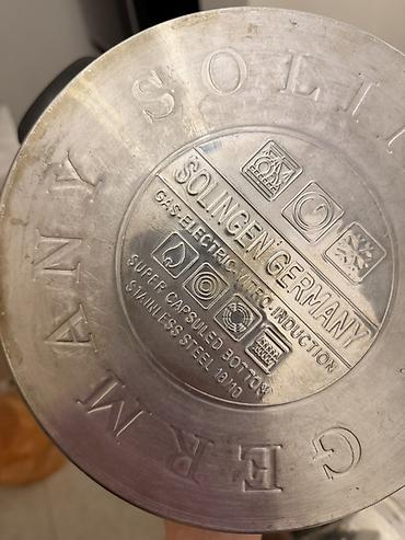 Кастрюли: Сотейник Solingen из нержавеющей стали с комплектом вставок - — 8