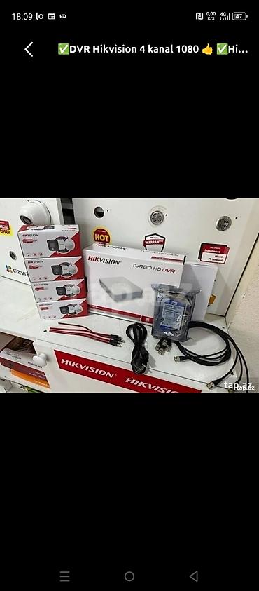 hikvision dvr: Hikvision 4 kanallı müşahidə sistemi dəsti Tərkib: - Hikvision Turbo — 1