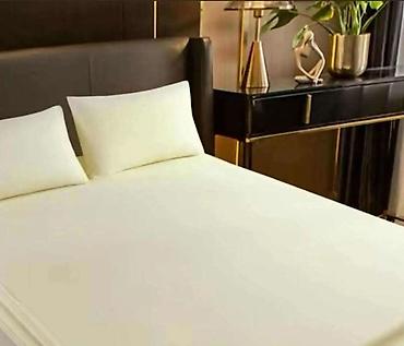 Posteljina: Elastična navlaka za dušek (fitted čaršav) sa jastučnicama - — 3