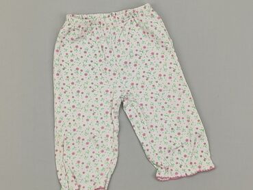 legginsy bawełniane w kwiaty: Sweatpants, 6-9 months, condition - Good