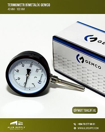 Другое оборудование для бизнеса: Termometr Bimetalik Gemco ✅ Standart: EN 13190 ✅ Gövdə: Qara boyalı — 1