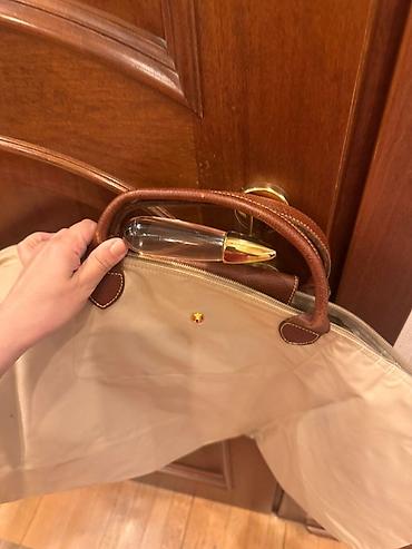 deri çanta: Longchamp original Bej rəngli böyük ölçülü tote/aller-retour tipli — 8