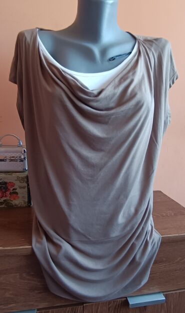 košulja haljina za punije: M (EU 38), L (EU 40), Viscose, Single-colored, color - cappuccino