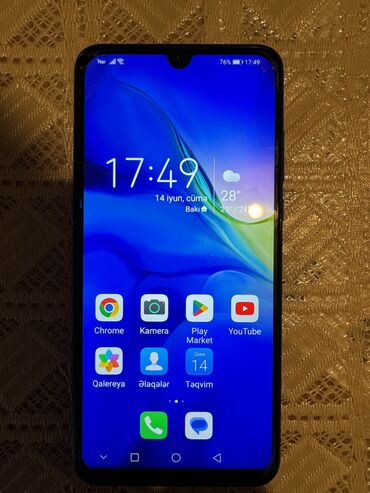 huawei nova 5t: Huawei P30 Lite, 128 GB, rəng - Göy, Sensor, Barmaq izi, İki sim kartlı