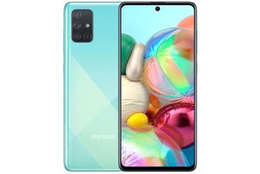 samsung s10 note: Samsung Galaxy A71, Колдонулган, 128 ГБ, түсү - Көк, 2 SIM